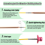 Lewhoo Circular Knitting Needles Set, 13 Pairs Interchangeable Aluminum Round Circular Needle for Knitting with Bag 3.0~10.mm Lewhoo