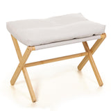 TYYIHUA Folding Foot Stool,Small Ottoman Foot Rest for Couch,Wooden Footstool,Change Shoes Bench,Modern X Ottoman Chair for Living Room, Entryway, Children Room, Bedroom,Caravaning TYYIHUA