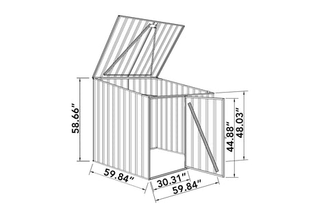 Absco Pool Pump Cover - Versatile Horizontal Storage Shed | 5 x 5 ft | Easy Assembly | Woodland Gray | Ideal for Pool, Trash Cans, Garden & Pool Equipment | SNAPTiTE Assembly System | Safety Features ABSCO