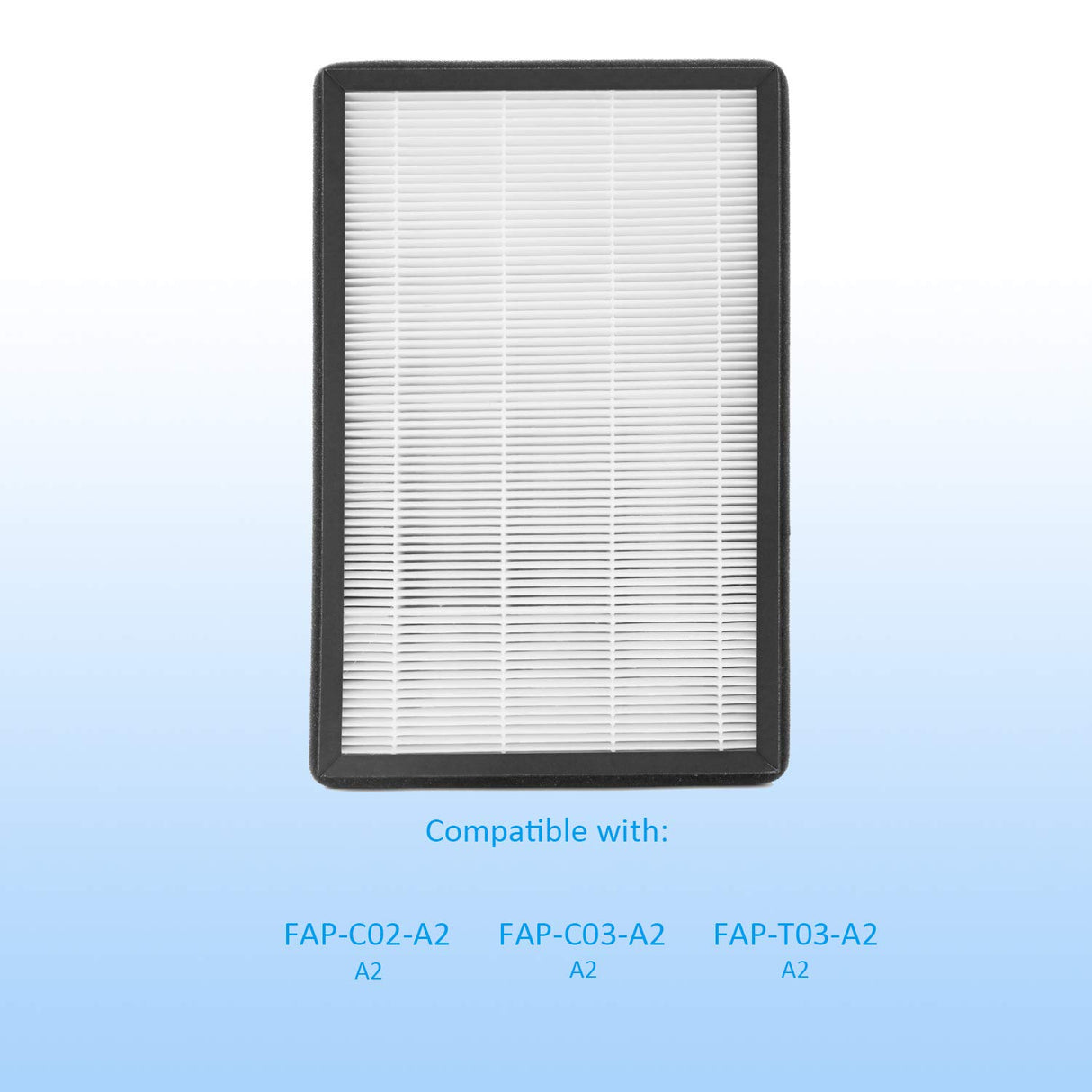 A2 Size H13 True HEPA Replacement Filter, Compatible with Filtrete Room Air Purifier Devices FAP-C02-A2, FAP-C03-A2, FAP-T03-A2, Part # 1150101, 2 HEPA + 2 Carbon pre-filters, 2 Pack WOCASE