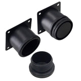 Kyuionty Set of 4 Stainless Steel Furniture Legs 2 Inch, Adjustable Round Cabinet Legs 2" Dia Kitchen Feet, Metal Replacement Legs for Cabinet Sofa Couch Shelves Table (Black) Kyuionty