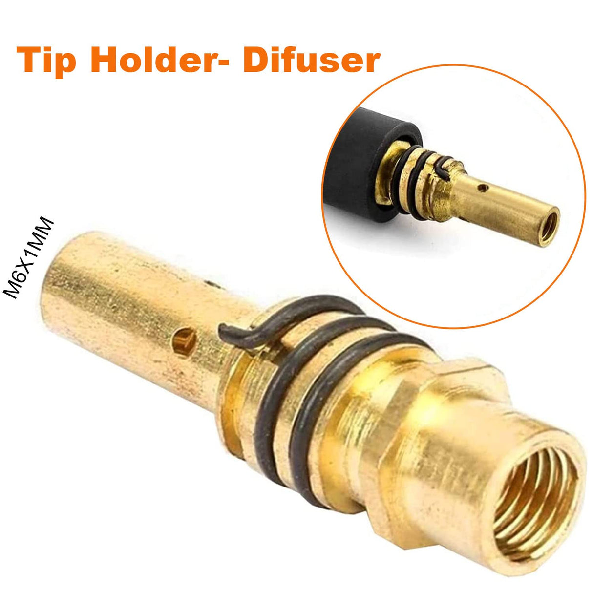 FORTON Mig Welding Gun Accessory Replacement Kit,10pcs Welding Tips 0.030" + 2pcs Gas Nozzles + 2pcs Gas Diffuser CATOOP