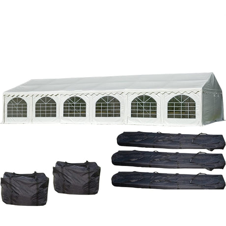 Delta 40'x20' Fire Retardant (FR) PVC Party Tent,Wedding Tent Canopy,Outdoor Event Shelter,Garden Gazebo,with Waterproof Top,Galvanized Steel Poles,Carry Bags DELTA