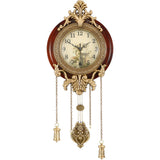 Aero Snail Dia 9-inch Retro Style Vintage Wood Indoor Wall Clock with Swinging Pendulum (Requires 2 AA Batteries for Clock Hands and Pendulum) Aero Snail