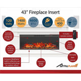 Pemberly Row Wide Mantel with Linear Electric Fireplace in White Pemberly Row