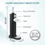 Richard Bergendi Home Draught Beer Pump, Beer kegerator, Beer Tap, Draft Beer Dispenser, Portable Mini Keg For All Can Beers, Ale, Birthday Gift for Men, Husband, Dad, Son, Beer Gifts For Men Black Heisey