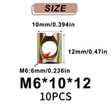 10 PCS Metric M6 Barrel Nuts Cross Dowels Slotted Nuts Baby Bed Crib Screws Hardware Replacement Kit for Bunk Bed Beds Headboards Chairs Furniture M6x10mmx12mm Color zinc SUUJI