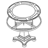 Sunset Trading Bellagio Dining/Game Table, Reversible Poker Top with Cup Holders, Walnut Sunset Trading