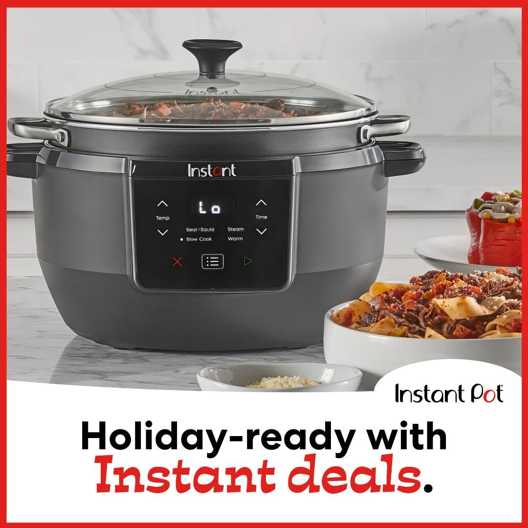 Instant Pot Superior Cooker 7.5QT Slow Cooker and Multicooker, 4-in-1 Functions, Sears/Sauté, Slow Cooks/Roast, Steams and Warms, From The Makers of Instant Pot Instant Pot