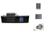 Mont Alpi MAi805-BSSBEV-COMBO 44-inch 6 Burner 115000 BTU Black Stainless Steel Gas Outdoor Kitchen Island Barbecue Grill with Beverage Center + Side Burner Pizza Oven, Charcoal Tray & Griddle Plate Mont Alpi