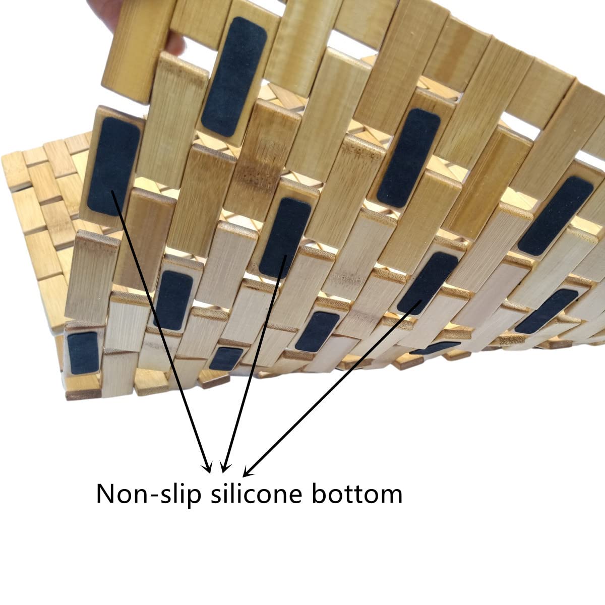 HJJKKH Bath Mat Rayon Derived from Bamboo 15.7X 23.6 inches, Non Slip and Foldable Floor Shower Bath Mat for Bathroom, Bathtub, Shower, Sauna, Hot Tub HJJKKH