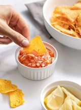 LE TAUCI Ramekins 4 OZ Oven Safe, Creme Brulee Ramekins, Pudding Custard Cups Souffle Ramiken, Dipping Sauce Dishes, Ceramic Ramekin Bowls Set of 6, White LE TAUCI