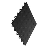 Speedway Diamond Interlocking Garage Floor Tiles 12 x 12-Inch, Black, 50 Piece Set Speedway
