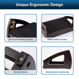 StrongTek Wood Ergonomic Footrest - 4-Angle Adjustable Foot Stool for Desk, Office Footrest, Anti-Slip Foot Stand for Under Desk, Enhances Posture, Promotes Blood Circulation, Easy Assembly (Espresso) StrongTek