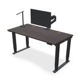 Uplift Ash Gray Laminate (72 x 30 inch) Electric Standing Desk V2 (Black) 4-Leg Adjustable Stand Up Desk, Advanced Keypad, Wire Grommets, Wire UPLIFTDESK