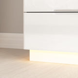 Homsee Large 8 Drawer Double Dresser with LED Light, Modern Dresser Chest of Drawers with High Gloss Surface for Bedroom, White (63”W x 15.7”D x 30.9”H) Homsee