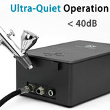 SprayMagic Airbrush Kit with Air Compressor, 55PSI High Pressure Dual-Action Air Brush Gun, Airbrush Spray Gun Set for Models Painting, Makeup, Cakes, Tattoo, Nails Art SprayMagic