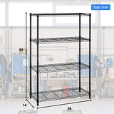 14x36x54 Inch 4-Shelf Storage Shelves Heavy Duty Shelving Unit for Kitchen Metal Shelves Garage Organizer Wire Rack Shelving Storage Unit Shelf Adjustable Utility NSF Certification Commercial BestOffice