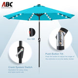 ABCCANOPY Durable Solar Led Patio Umbrellas with 32LED Lights 9FT (Turquoise) ABCCANOPY