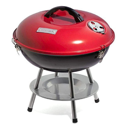 Cuisinart 14" Inch BBQ, 14" x 14" x 15", Portable Charcoal Grill, (Red), CCG-190RB