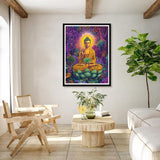 Bimkole 5D Diamond Art Kits for Adults Buddha, Full Drill DIY Rhinestone Embroidery Set Paint with Diamonds Art Flower Tree by Number Kits Cross Stitch Home Wall Craft Decor 12x16 Inch Bimkole