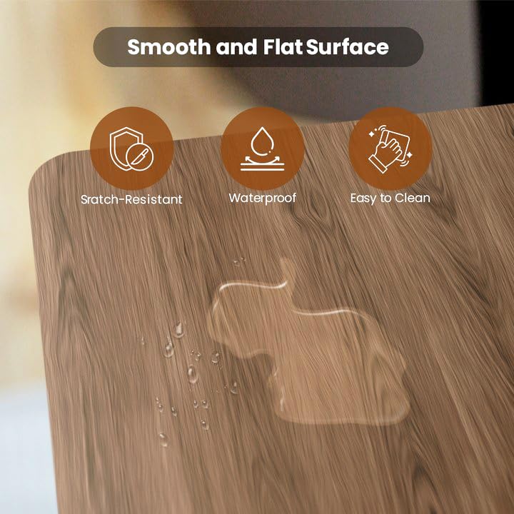 furlinkhm Kitchen Dining Table Set for 4, Modern Rectangular 5 Piece Dining Room Table and Chairs Set, Brown Wooden Metal Table Set for Family Dinner, Party, Afternoon Tea and Work (Curved Moon) furlinkhm