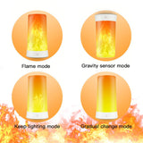 PDGROW LED Flame Lights with Remote Timer, Flame Lamp 4 Modes USB Rechargeable Fire Lights Indoor Campfire Outdoor Decorative Lantern Hanging Lamps Fireplace Romantic Light for Home Party Camping Bar PDGROW