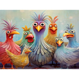 BOHADIY Chicken Diamond Art Kits for Adults, Round Full Drill Diamond Painting Kits for Beginners Gem Art Painting Kits, DIY 5D Diamond Dots Painting with Diamond Arts and Crafts Wall Decor 12x16inch BOHADIY