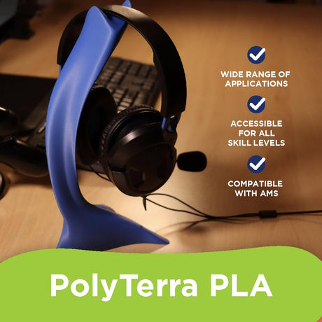 Polymaker Matte PLA Filament Charcoal Black 1.75mm 1kg 3D Printing Filament, PolyTerra 3D Printer PLA Filament POLYMAKER