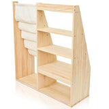 MORIMOE Solid Wood Kids’ Bookshelf & Toy Organizer – Eco-Friendly Multi-Purpose Storage Solution for Playrooms and Classrooms MORIMOE