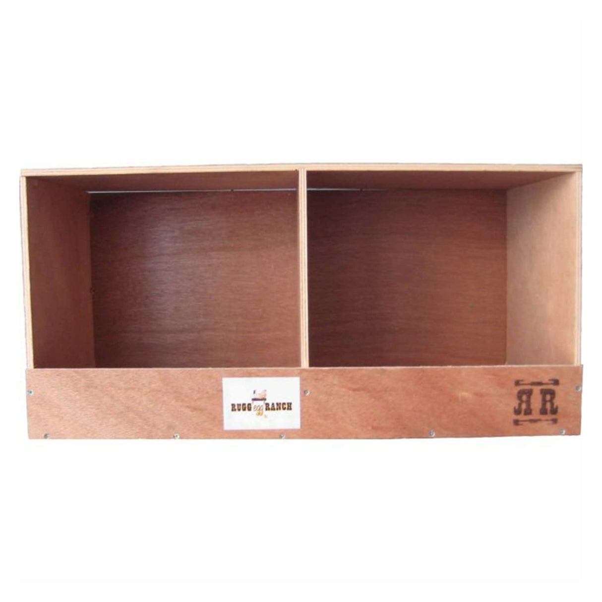 Rugged Range Products Studio Flat Wooden Compartment Chicken Coop Interior Poultry Bird Egg Animal Nesting Box Roosting Cubby, Double (2 Pack) Rugged Ranch