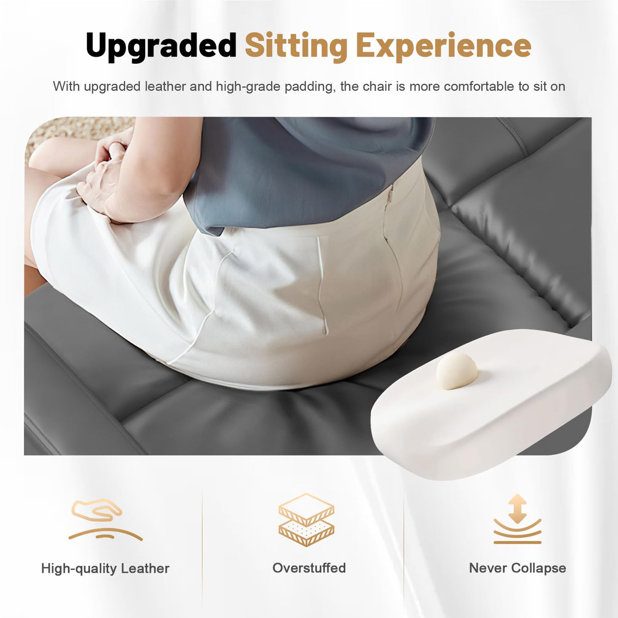 Power Loveseat Recliner Set with Adjustable Headrest, 2+1 Pieces in Living Room, 2 Seater Power Reclining Loveseat with Manual Headrest, 1 Swivel and Rocking Power Recliner Chair with Power Headrest Duitrc