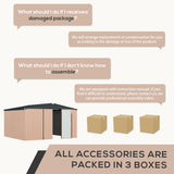 U-MAX 12' x 10' Metal Storage Shed for Ourdoor, Extra Large Yard Steel Shed (116 Sq.Ft Land) with Design of Lockable Doors, Tool and Utility Storage for Backyard, Garden, Patio, Outside use U-MAX