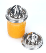 Mason Jar Stainless Steel Juicer Lid (2 Pieces), Citrus Reamer for Wide Mouth Mason Jar Lemon Juicer Manual Citrus Juicer. ziHenryDa