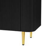 JIJIWANG 78.7''Minimalist TV Stand for TVs up to 85 Inches, Modern Entertainment Center Media Console with 4 Spacious Cabinets for Living Room,Up to 80-89",Black JIJIWANG