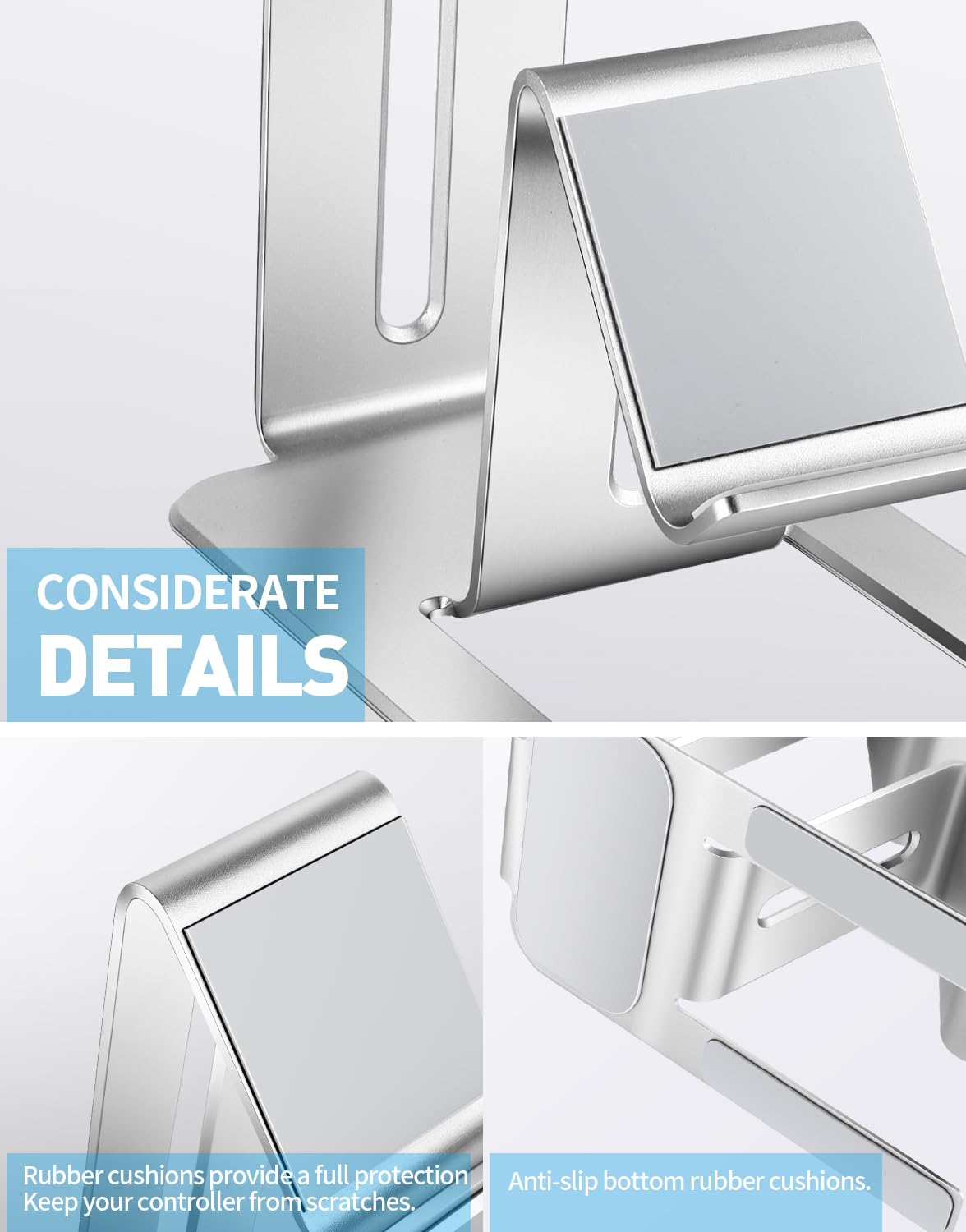 Controller Holder – 2 Tier Universal Aluminum Display Stand Accessories PC Gaming Desk Decor Stuff Gamer Gifts for Xbox Series X S, Elite 2, PS5, PS4, PS3, Switch Pro and Almost All Controller Niubixx