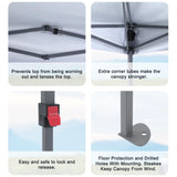 COOSHADE Pop Up Canopy Tent 8x8 with 2 Sidewalls, Outdoor Shade Instant Canopy Tents(White) COOSHADE