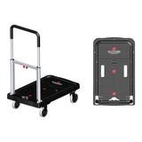 Magna Cart 4 Wheel Folding Platform Dolly Cart made from Heavy-Duty and Durable Aluminum with 300 Pounds Capacity, Lightweight, Silver Magna Cart