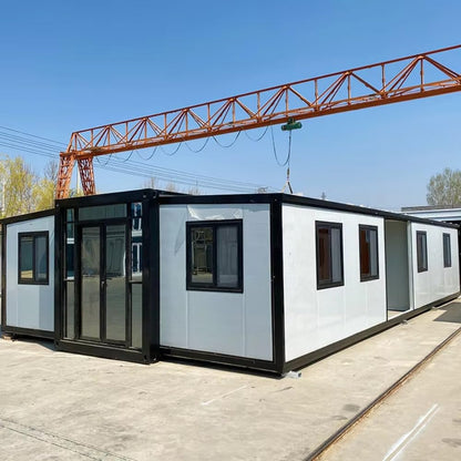 40FT Tiny House to Live in,Portable Prefab House with 3 Bedroom,1 Full Equiped Bathroom and Kitchen,Prefabricated Container House for Adults,Foldable Mobile Home - WoodArtSupply