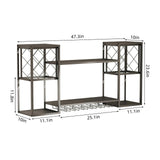 HEONITURE Wall Mounted Wine Rack with Glass Holder,Metal Floating Bar Liquor Shelves 2 Tier,Wine Glass Rack Multi Functional Wine Storage Display Rack for Home Bar Dining Room Kitchen HEONITURE