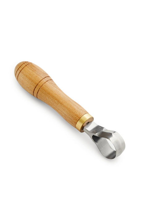 STAMESKY Wood Carving Scorp Knife | Round Carving Tool for Spoons, Bowls, and Cups | Spoon Bowl Carving Tools | Wood Carving for Beginners | Oak Wood Handle with Carbon Steel Blade (1'in full scorp) STAMESKY