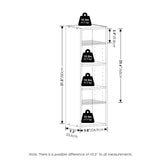 Furinno Fulda Book Shelf, 3-Tier Modern Narrow Bookshelf, 10-in Width Bookcase, 9.3" x 9.8" x 31.5", for Living Room, Bedroom, Home Office, White Furinno