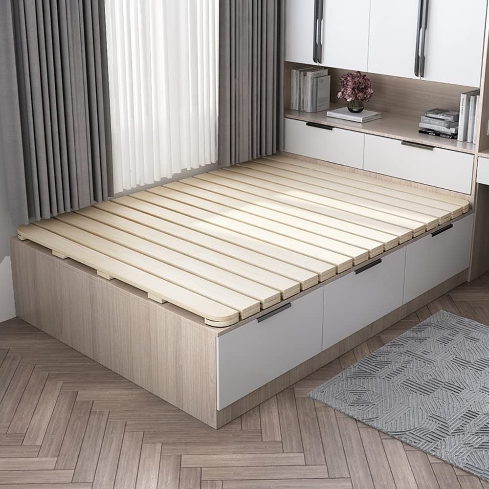 LOBOTOU Breathable Moisture-Proof Solid Wood Tatami Mat and Floor Futon Mattress LOBOTOU