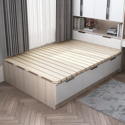 LOBOTOU Breathable Moisture-Proof Solid Wood Tatami Mat and Floor Futon Mattress - WoodArtSupply