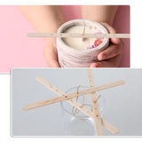 50PCS Candle Wick Holders for Candle Making, Wooden Wick Centering Tool for Candles Making Bars Wax Stick Clips Device Crafting Supplies Yuomeaz