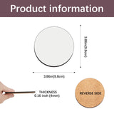 12 Pcs Sublimation Round Coaster Blanks Products Bulk MDF Sublimation Coasters Blanks with Cork Back Hardboard Cork Coasters Blanks MDF Sublimation Cork Coasters 3.86x3.86 Inch AiDiYGECO