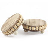 yunmanqiji 2 Pack Wood Riser, Risers for Decor，Pedestal Stand，Display Stand apply to Home Decor，Farmhouse Decor，Tiered Tray Decor(Brown, 4 Inches)… yunmanqiji