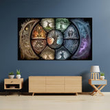 BOHADIY DIY 5D Diamond Painting Kits for Adults Diamond Art Large Size Tree of Life Abstract Tree Landscape Full Drill Crystal Rhinestone Embroidery Craft Kits for Home Wall Decor, 27.5X15.7 Inch BOHADIY