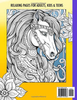 The Adult Coloring Book of Amazing Horses WoodArtSupply