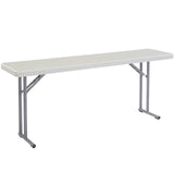 Seminar Folding Table by National Public Seating – 18x72 Portable, Heavy-Duty Foldable Table Indoor/Outdoor Table for Office, Conferences & Training Rooms – Lightweight & Durable, Speckled Gray National Public Seating